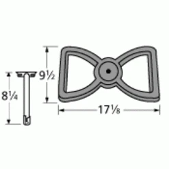 17 1/8 X 9 1/2, Broilmaster Cast Iron Figure-8 Burner Kit - WSB13