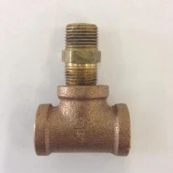 Brass T Fitting W Nipple To Create Twin Outlet From A Single Regulator