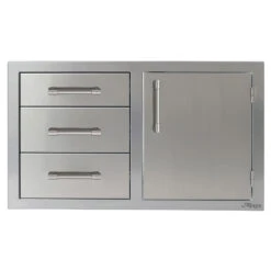 Alfresco Triple Drawer Combo Unit - Single Right Door - AXE-DDC-R