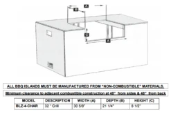 Blaze 32″ Built-in Charcoal Grill - BLZ-4-CHAR -Outdoor Bbq Store Blaze tec drawings 89713.1683224904.1500.1500