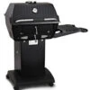 Broilmaster C3 Independence Charcoal Grill On Black Cart/Base, 1 Side Shelf