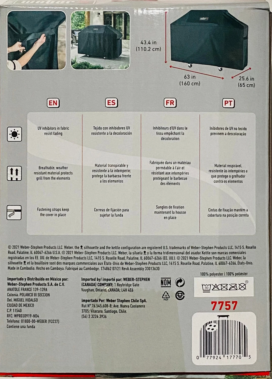 Weber Genesis II, LX 300, Genesis 300 Series Premium Cover - 7757 - Image 2