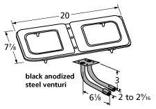14212-78202 Broil King And Kalamazoo Stainless Figure-8 Burner Kit
